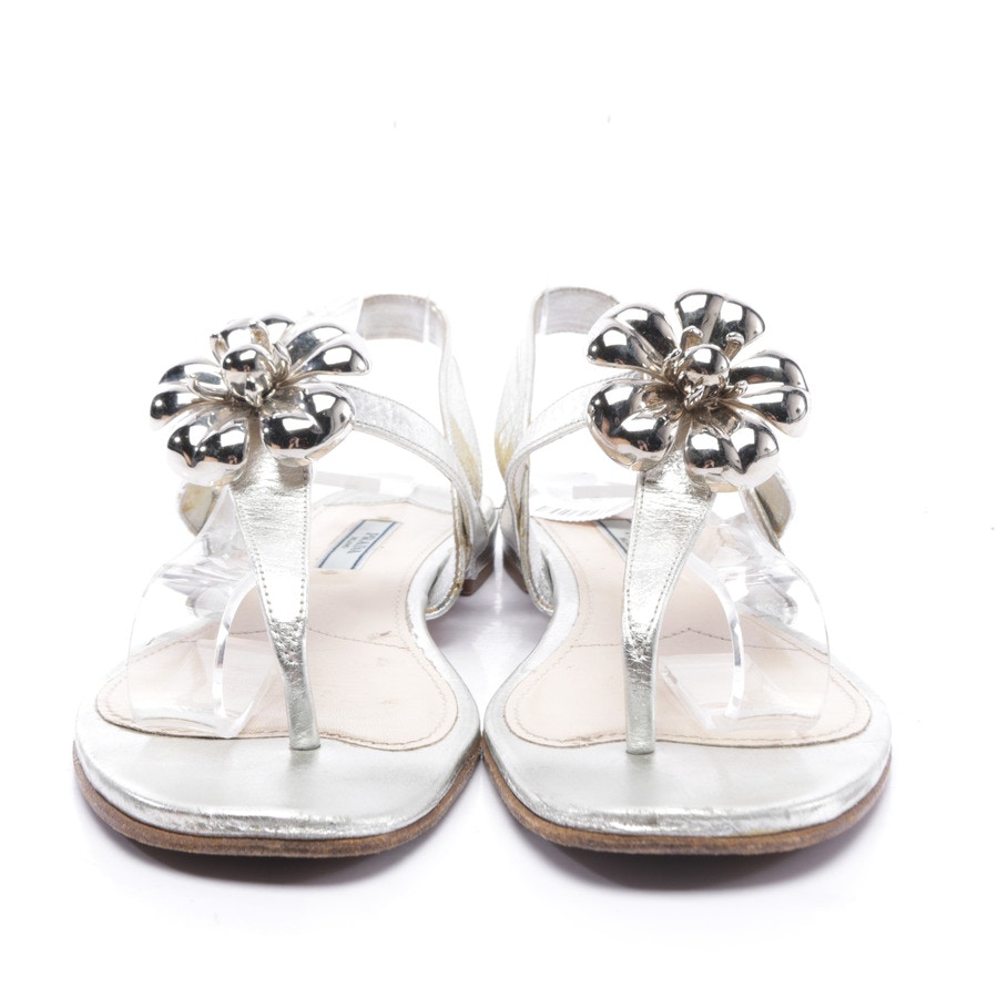 Image 2 of Sandals EUR 38.5 Silver in color Metallic | Vite EnVogue
