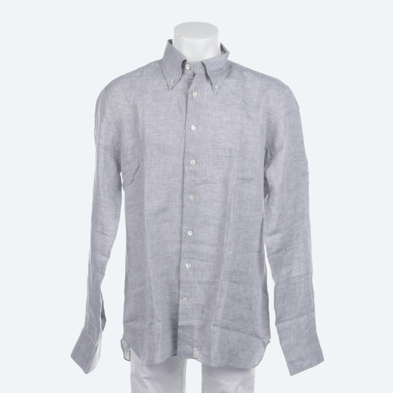 Image 1 of Linen Shirt 43 Lightgray in color Gray | Vite EnVogue