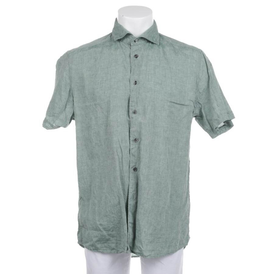 Image 1 of Linen Shirt L Green in color Green | Vite EnVogue