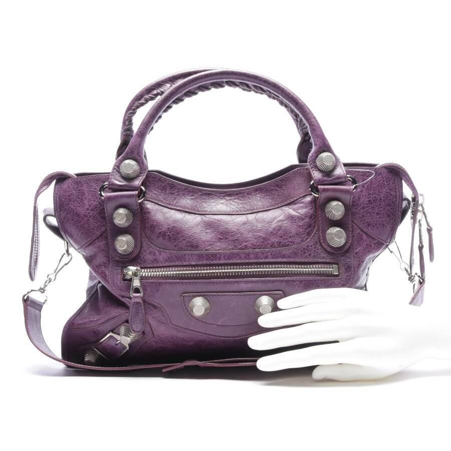 Image 4 of Classic City Handbag Darkviolet in color Purple | Vite EnVogue