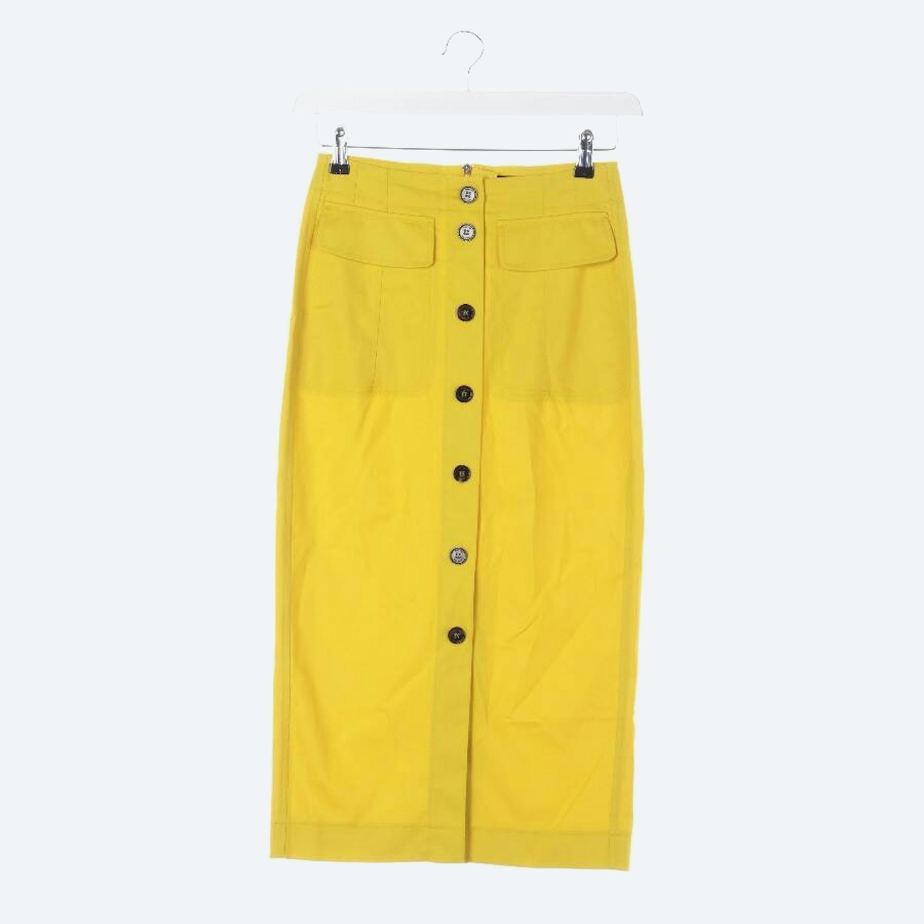 Image 1 of Pencil Skirt 34 Mustard Yellow in color Yellow | Vite EnVogue