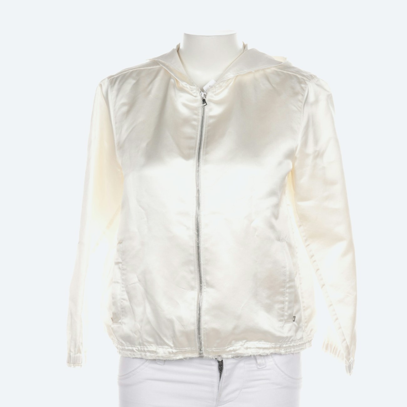 Image 1 of Silk Jacket S Ivory in color White | Vite EnVogue