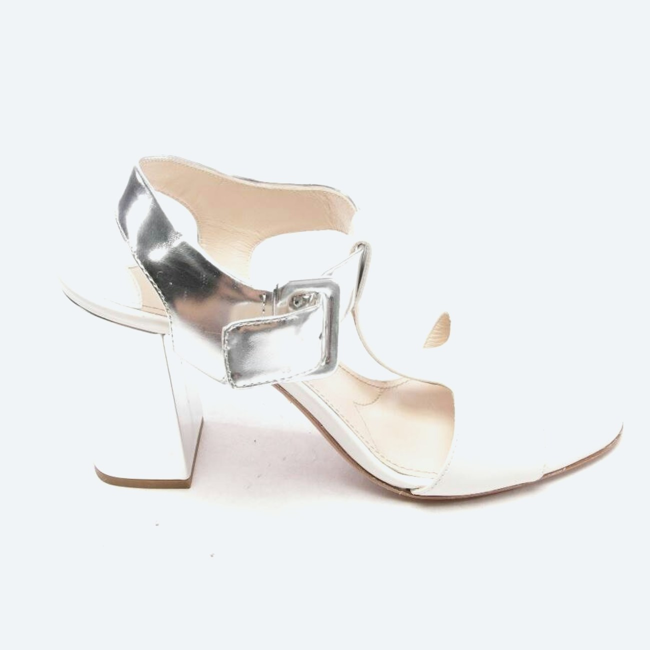Image 1 of Heeled Sandals EUR 37.5 White in color White | Vite EnVogue