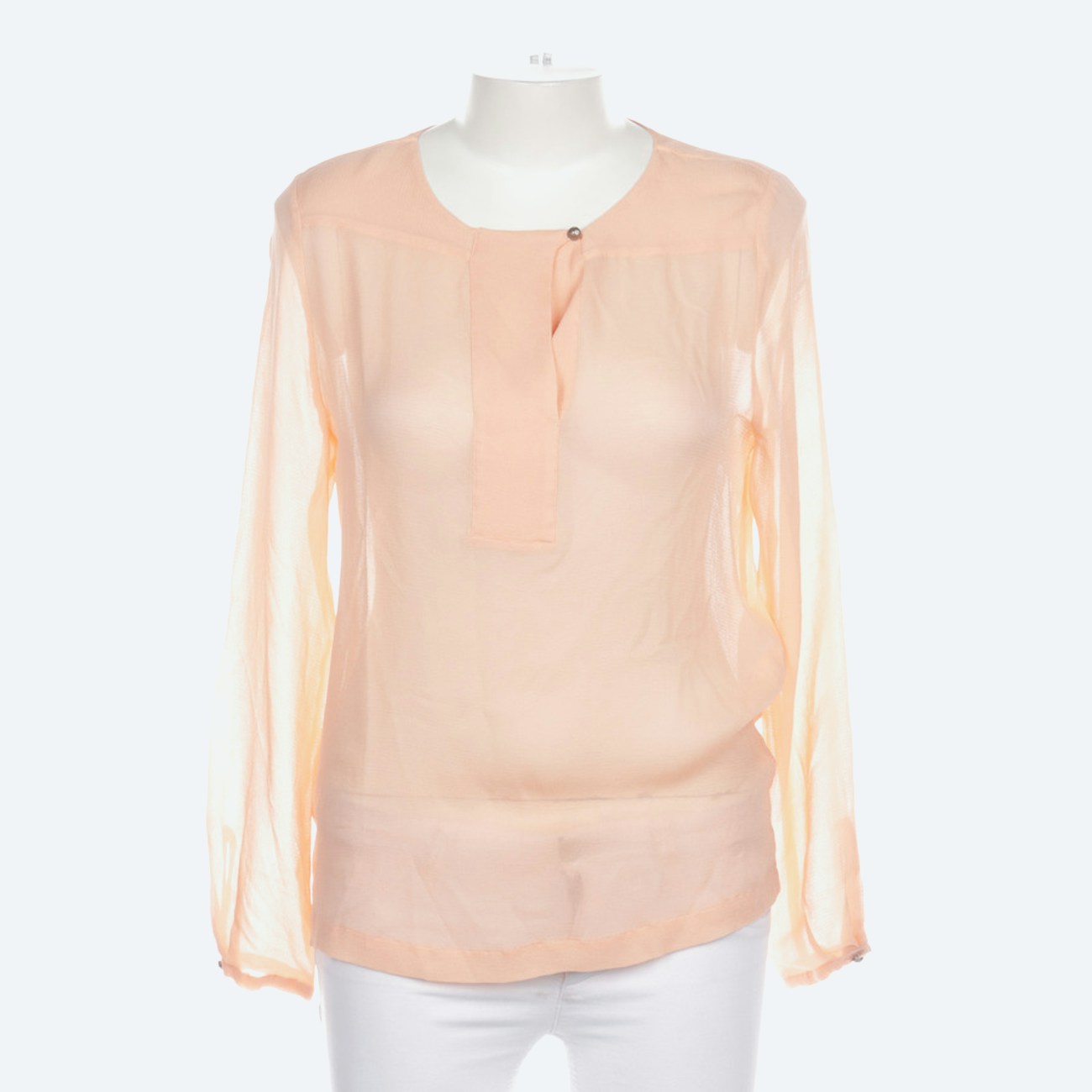 Image 1 of Silk Blouse 36 Peach in color Yellow | Vite EnVogue