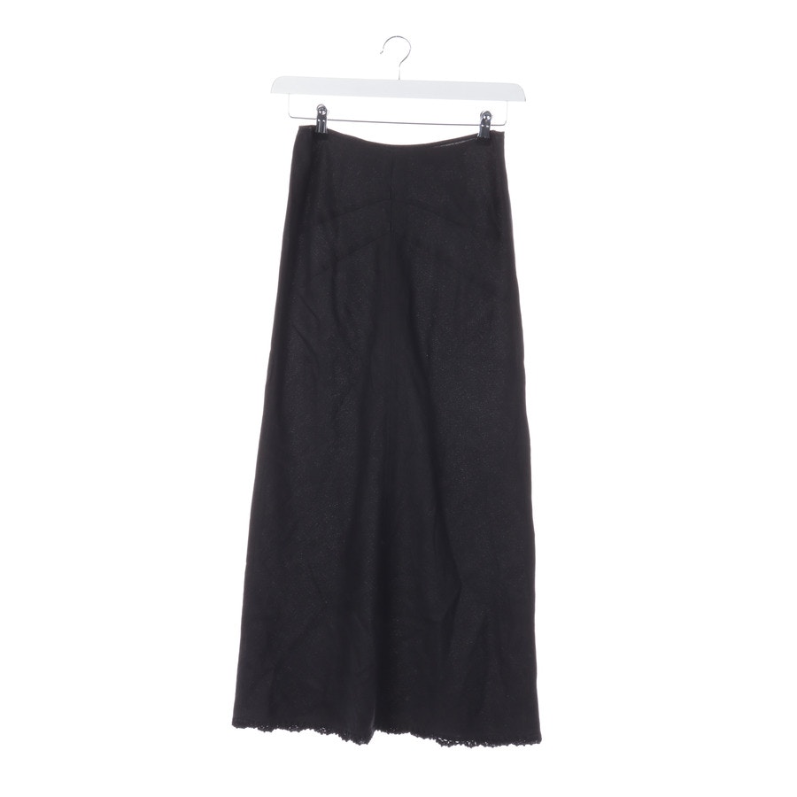 Image 1 of Linen Skirt 34 Black in color Black | Vite EnVogue