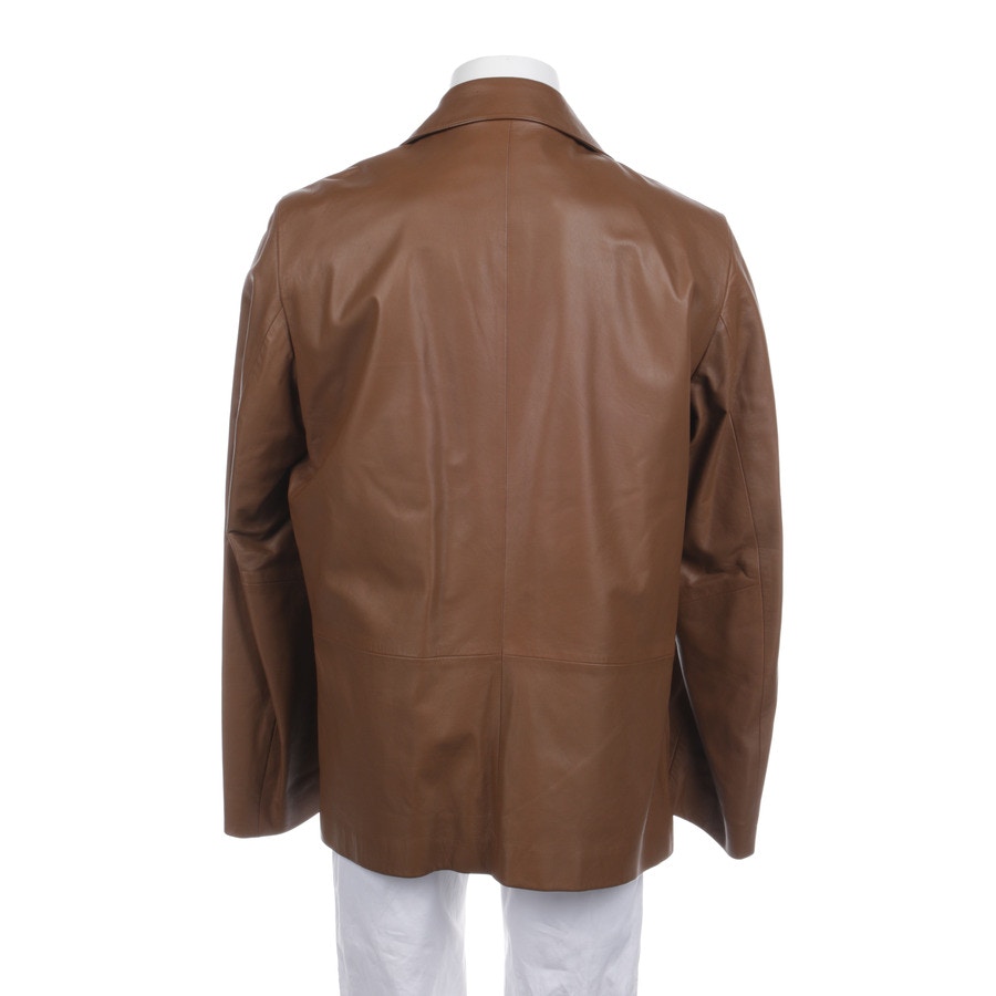 Image 2 of Leather Jacket L Brown in color Brown | Vite EnVogue