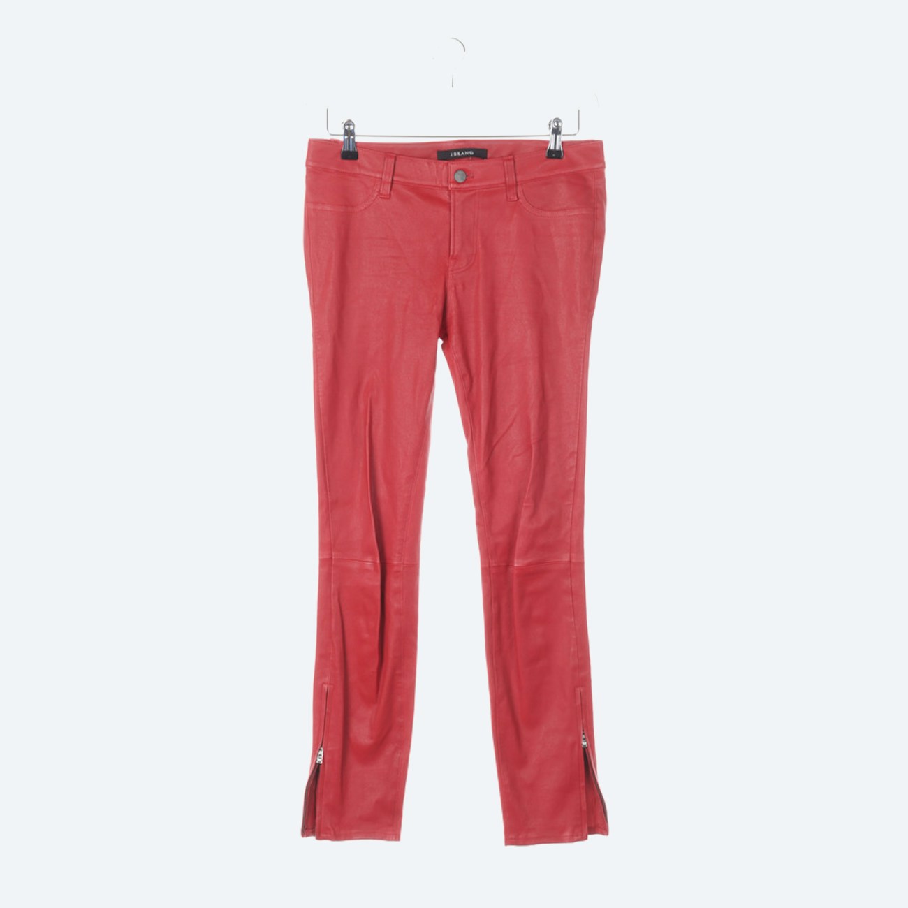 Image 1 of Leather Pants W29 Red in color Red | Vite EnVogue
