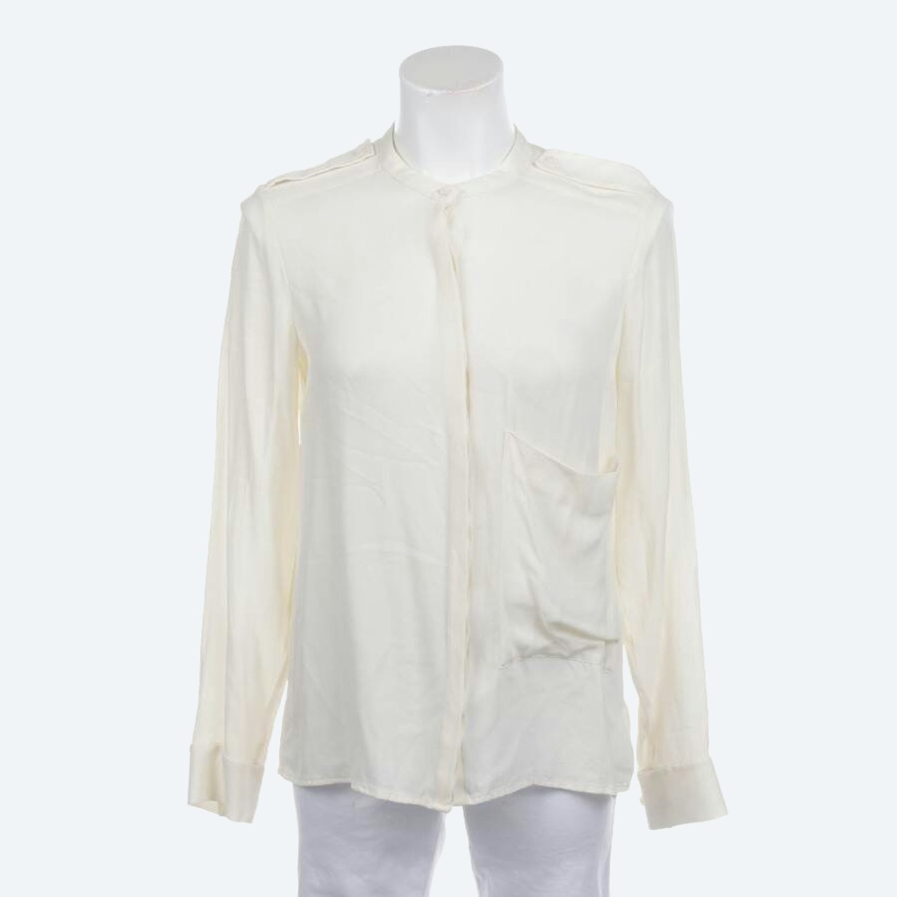 Image 1 of Silk Shirt M Cream in color White | Vite EnVogue