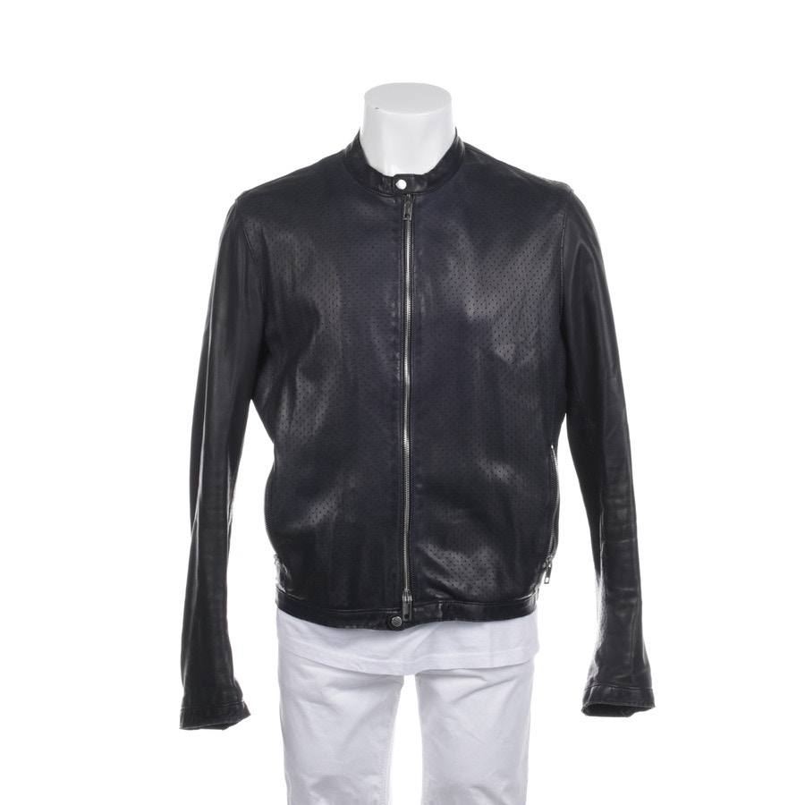 Image 1 of Leather Jacket 50 Darkblue in color Blue | Vite EnVogue