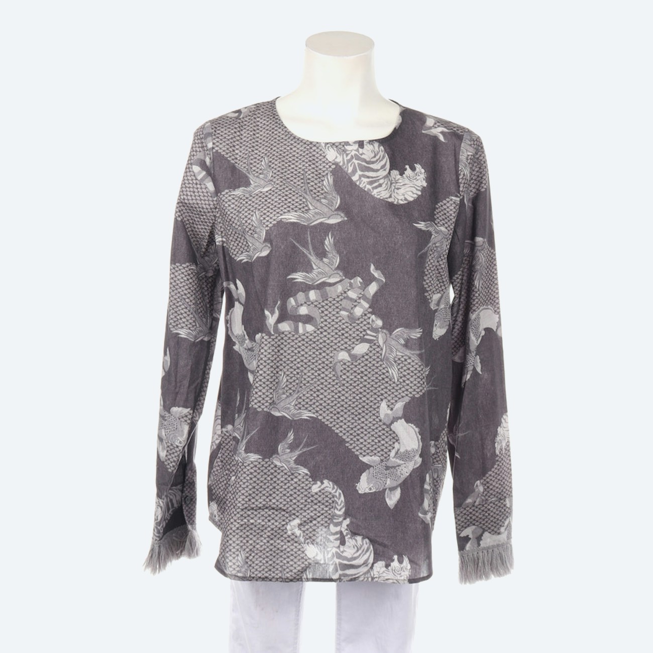 Image 1 of Shirt Blouse 40 Gray in color Gray | Vite EnVogue