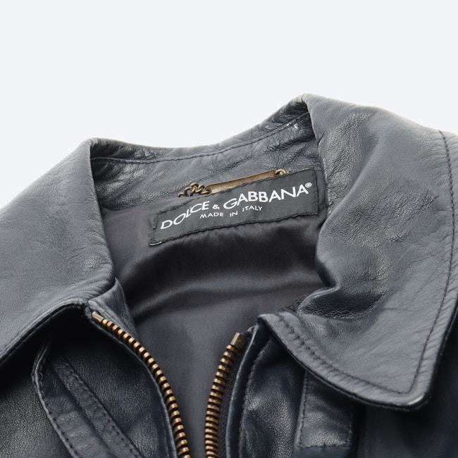 Image 3 of Leather Jacket 50 Darkblue in color Blue | Vite EnVogue