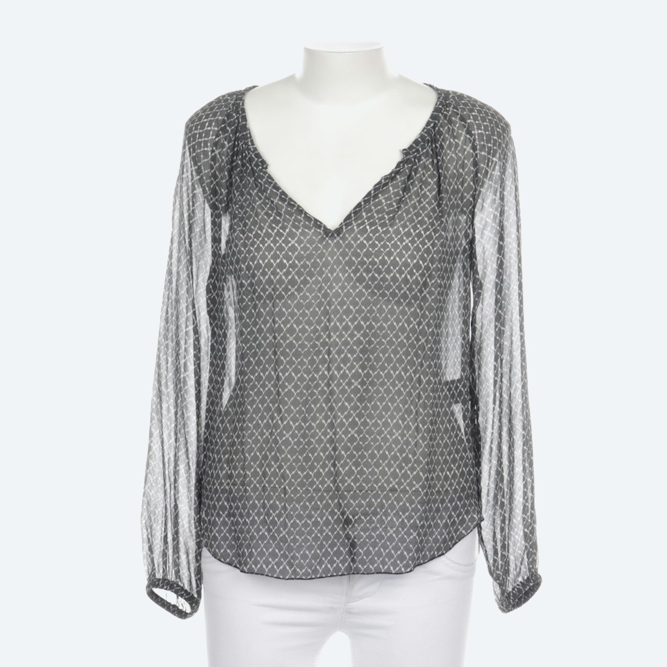 Image 1 of Silk Blouse 36 Gray in color Gray | Vite EnVogue