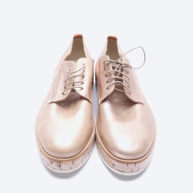 Image 2 of Lace-Up Shoes EUR 38.5 Gold in color Metallic | Vite EnVogue
