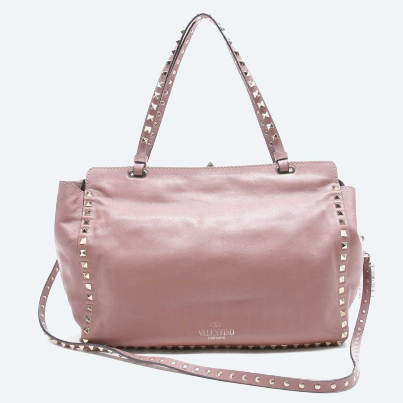 Image 1 of Rockstud Shopper Pink in color Pink | Vite EnVogue