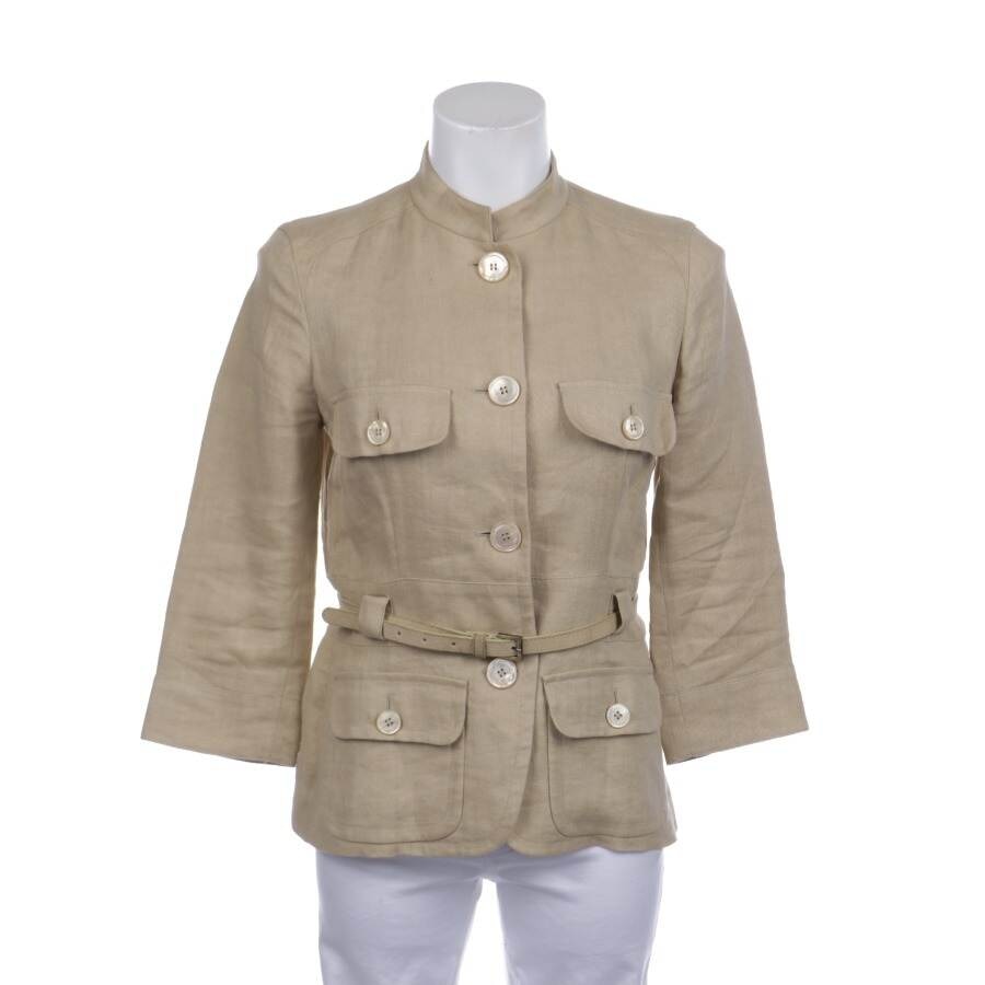 Image 1 of Linen Jacket 36 Tan in color Brown | Vite EnVogue
