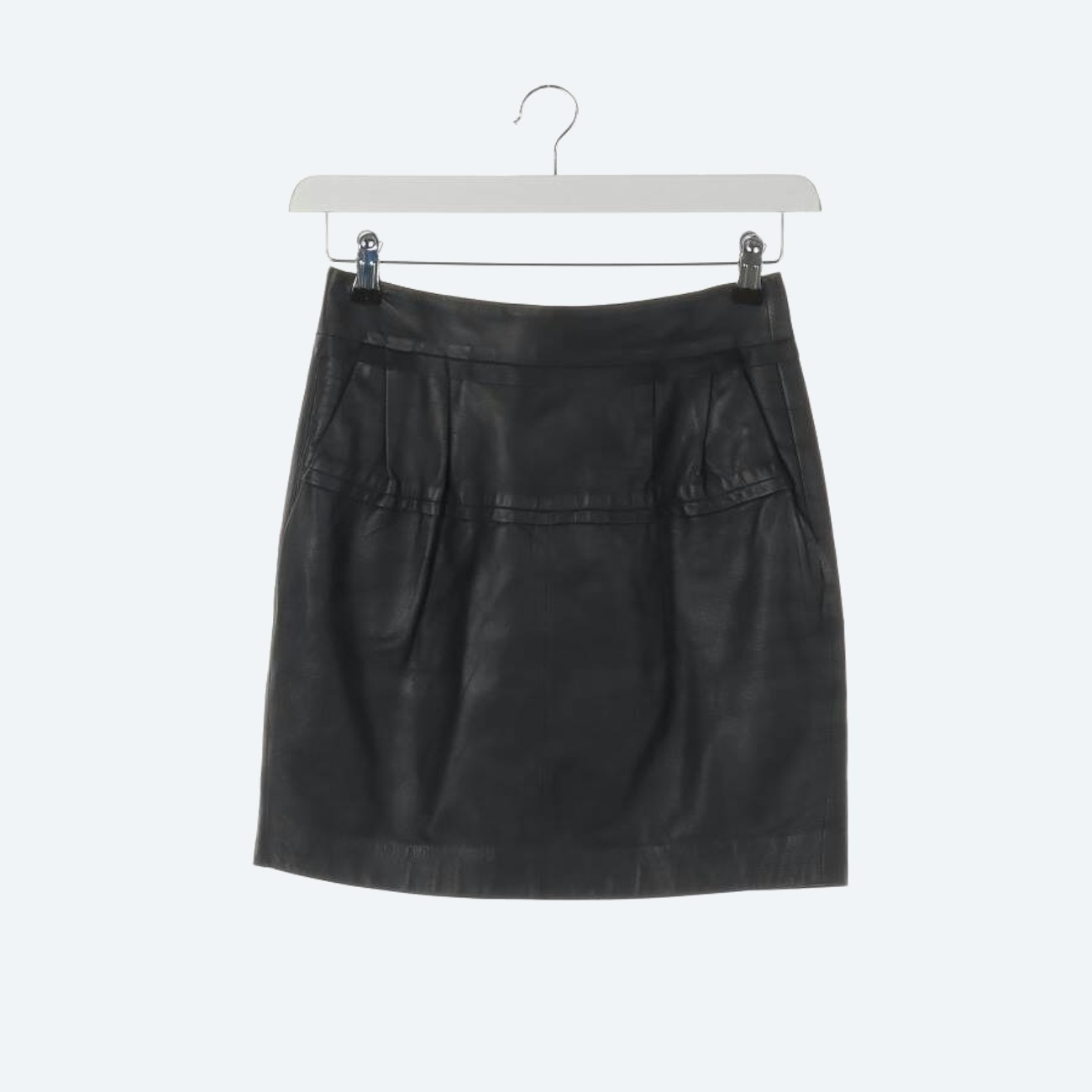 Image 1 of Leather Skirt 36 Navy in color Blue | Vite EnVogue