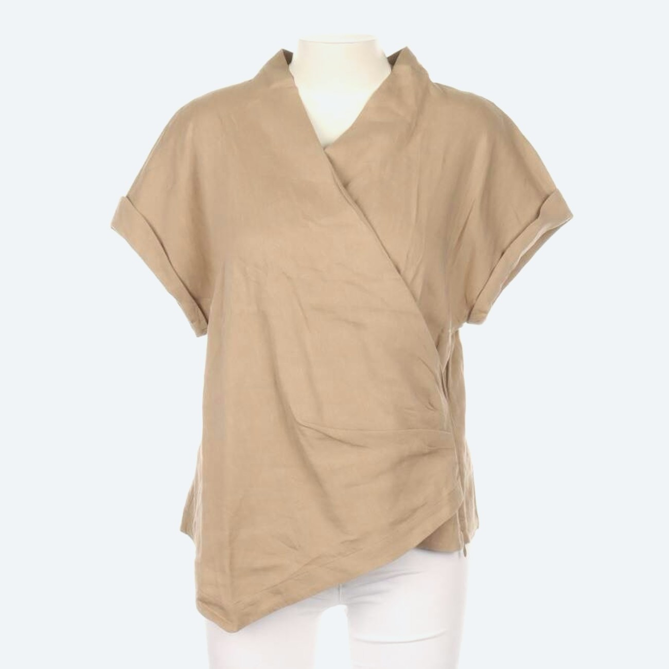 Image 1 of Shirt Blouse 44 Tan in color Brown | Vite EnVogue
