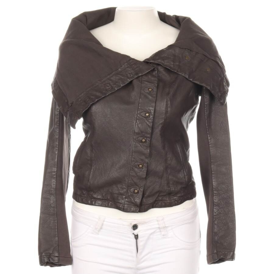 Image 1 of LeatherJacket L Dark brown in color Brown | Vite EnVogue