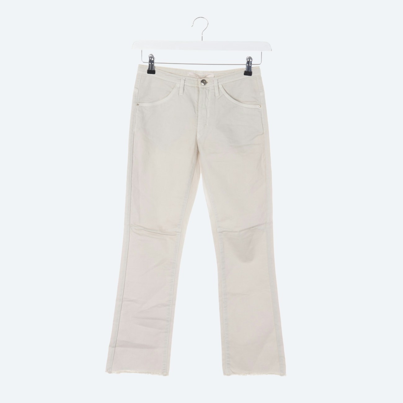 Image 1 of Jeans Straight Fit 34 Beige in color White | Vite EnVogue