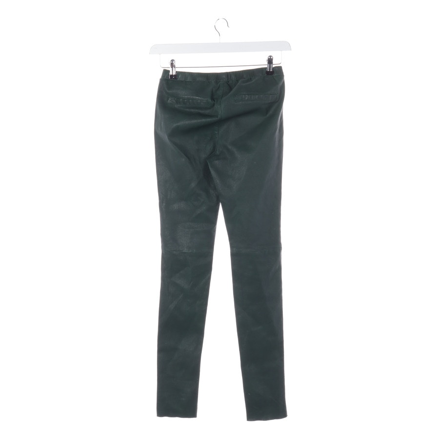 Image 2 of Leather Pants S Green in color Green | Vite EnVogue