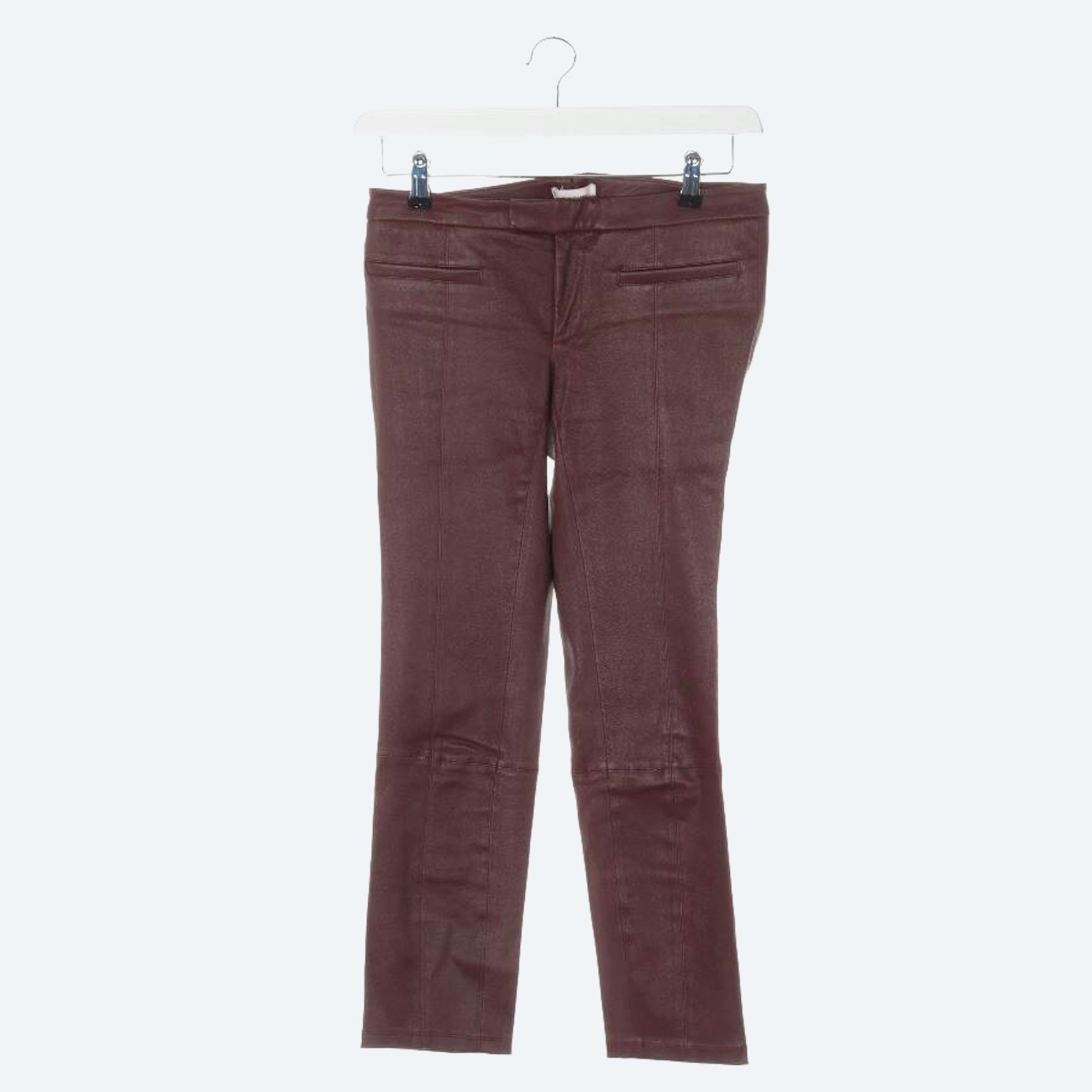 Image 1 of Leather Pants 34 Dark red in color Red | Vite EnVogue