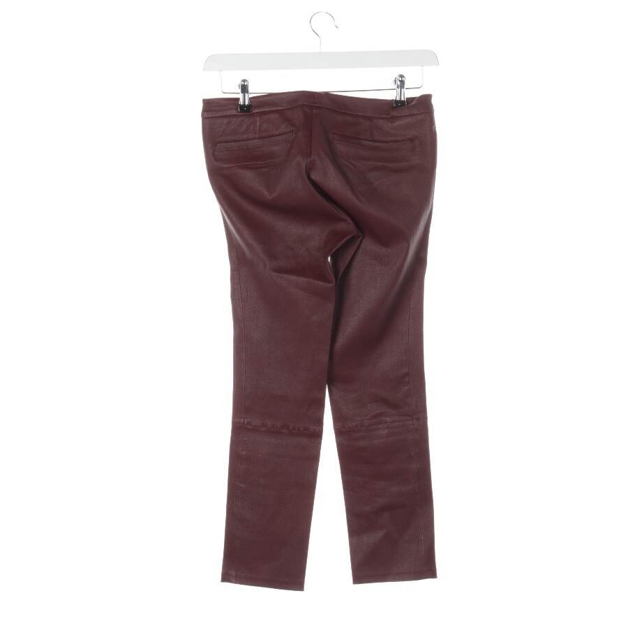 Image 2 of Leather Pants 34 Dark red in color Red | Vite EnVogue