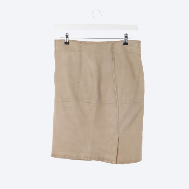 Image 2 of Leather Skirt 40 Beige in color White | Vite EnVogue