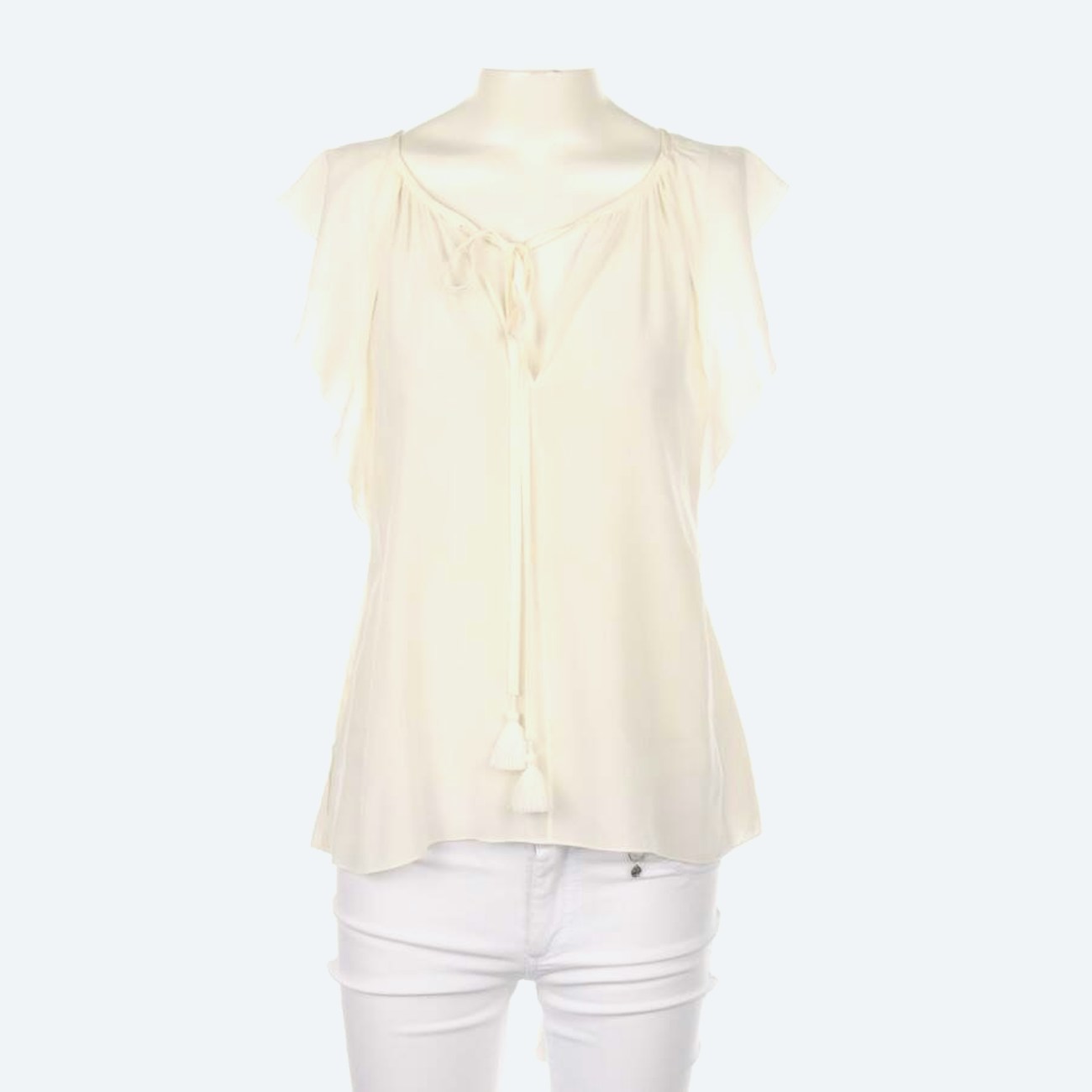 Image 1 of Silk Blouse 42 Ivory in color White | Vite EnVogue