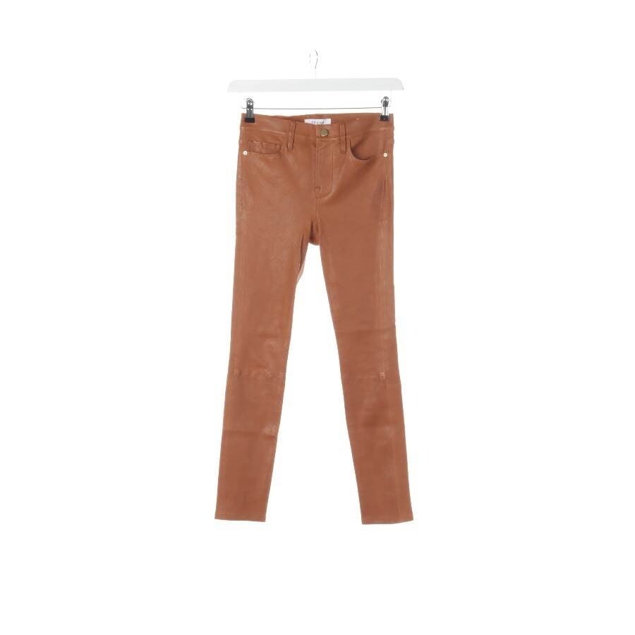 Image 1 of Leather Pants W26 Cognac in color Brown | Vite EnVogue