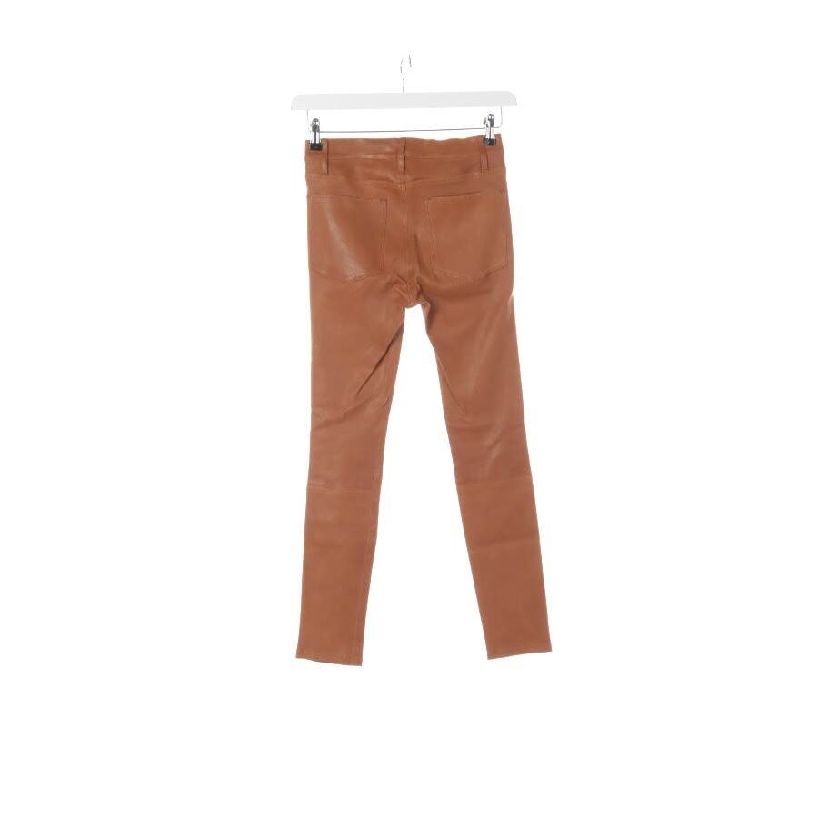 Image 2 of Leather Pants W26 Cognac in color Brown | Vite EnVogue