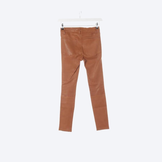 Image 2 of Leather Pants W26 Cognac in color Brown | Vite EnVogue