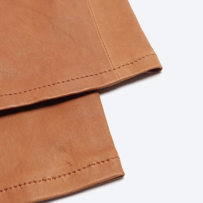 Image 3 of Leather Pants W26 Cognac in color Brown | Vite EnVogue