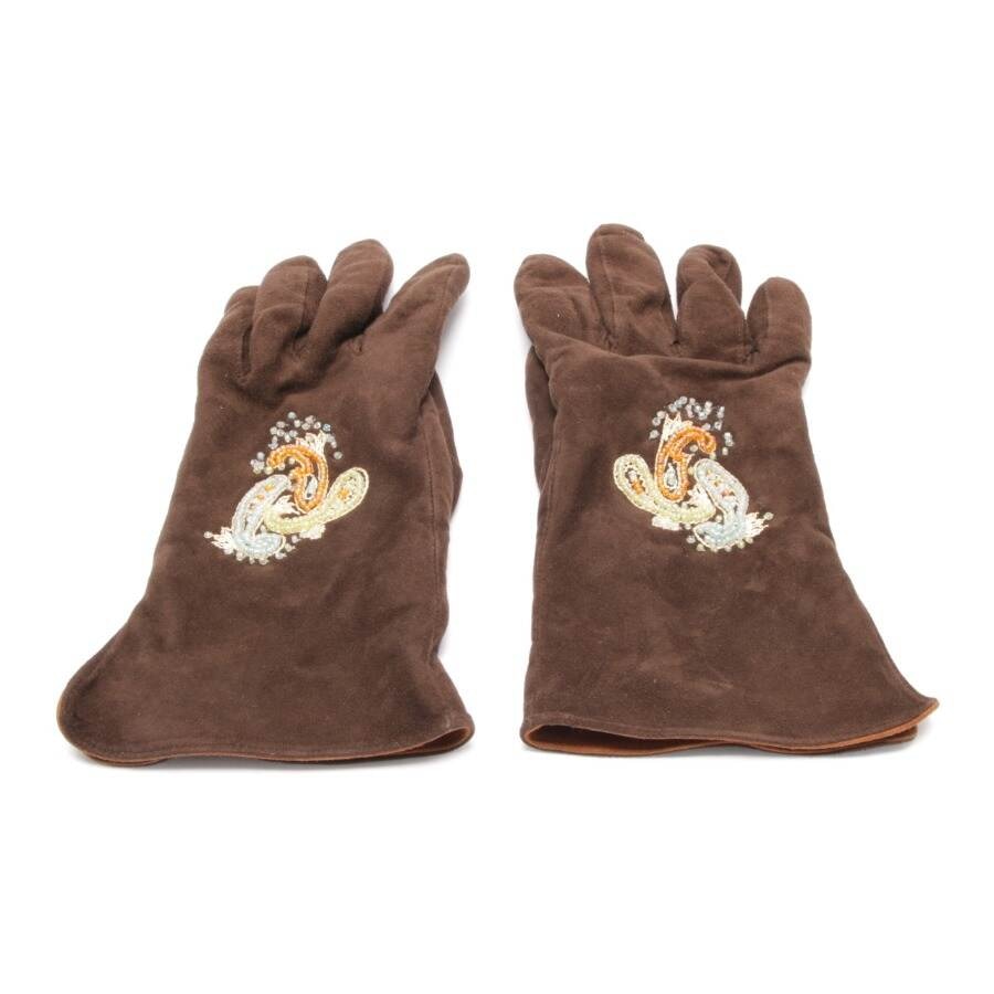 Image 1 of Leather Gloves Mahogany Brown in color Brown | Vite EnVogue