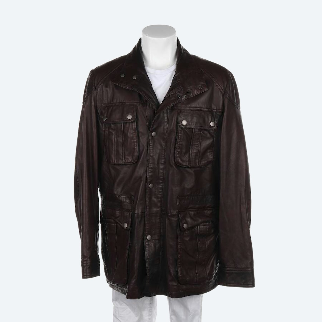 Image 1 of Leather Jacket 54 Brown in color Brown | Vite EnVogue