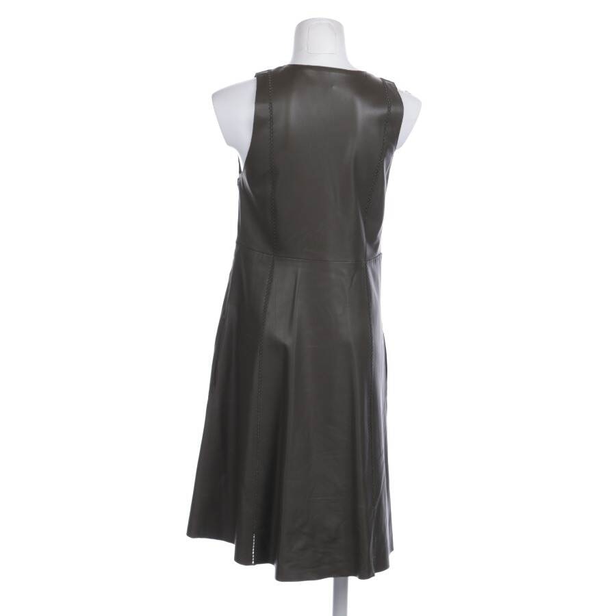 Image 2 of Leather Dress 34 Olive in color Green | Vite EnVogue