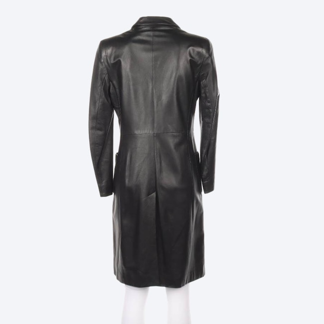 Image 2 of Leather Coat 32 Black in color Black | Vite EnVogue
