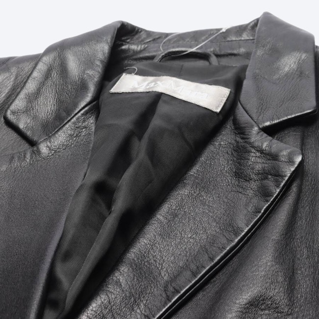 Image 3 of Leather Coat 32 Black in color Black | Vite EnVogue