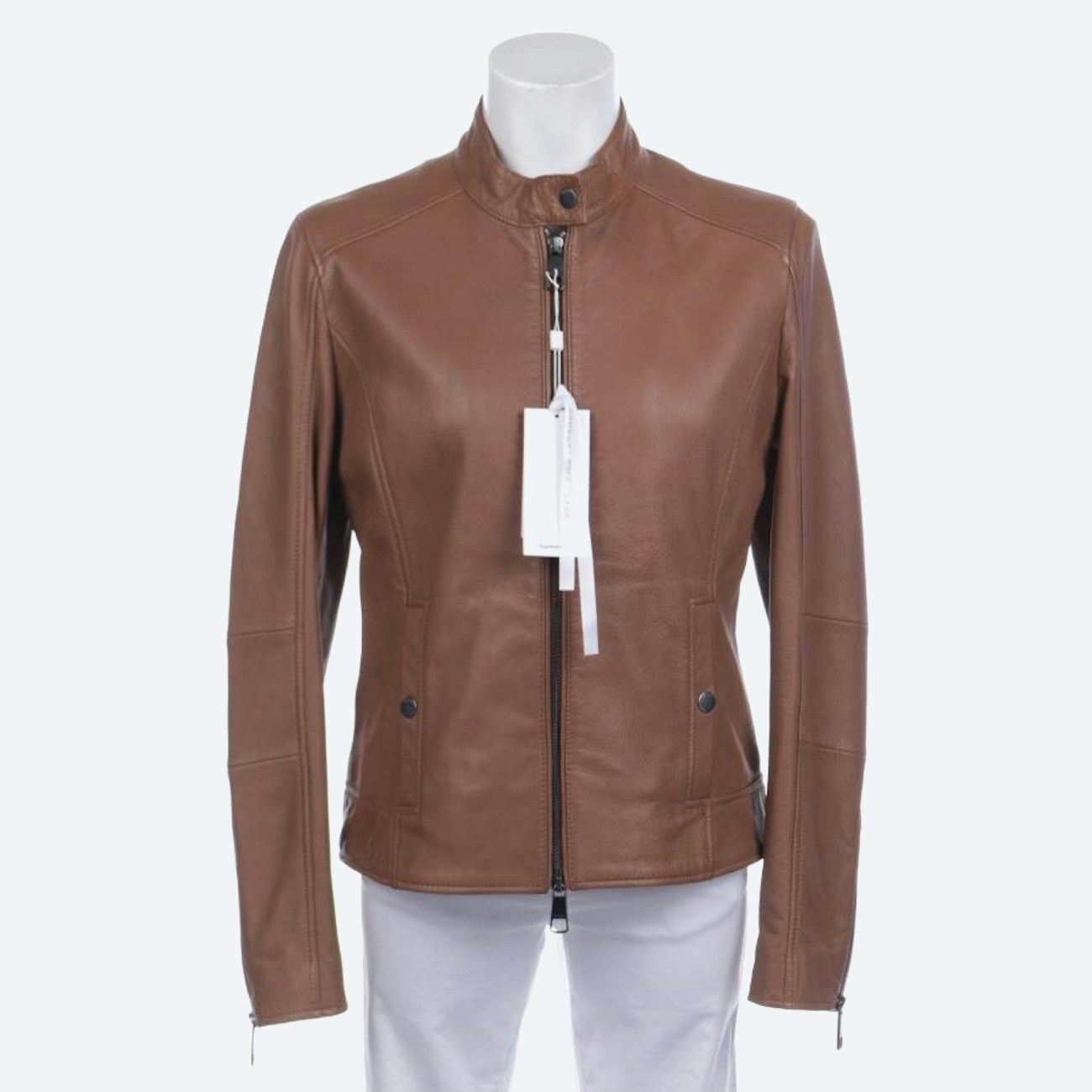 Image 1 of LeatherJacket 40 Brown in color Brown | Vite EnVogue
