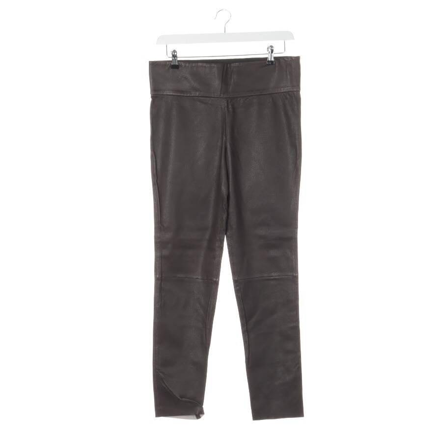 Image 1 of Leather Pants 48 Dark brown in color Brown | Vite EnVogue
