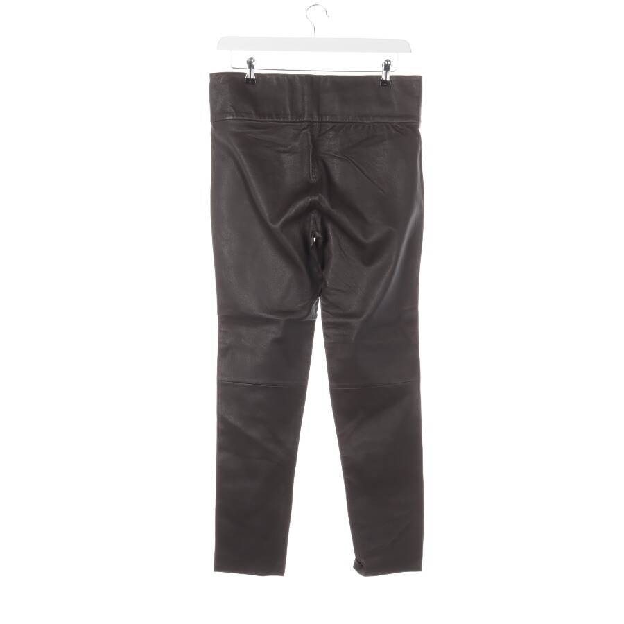 Image 2 of Leather Pants 48 Dark brown in color Brown | Vite EnVogue
