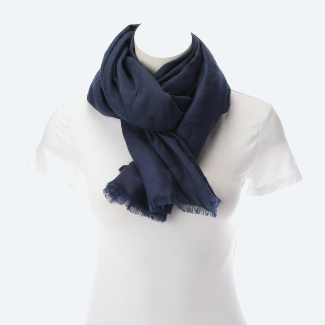 Image 1 of Cashmere Shawl Navy in color Blue | Vite EnVogue