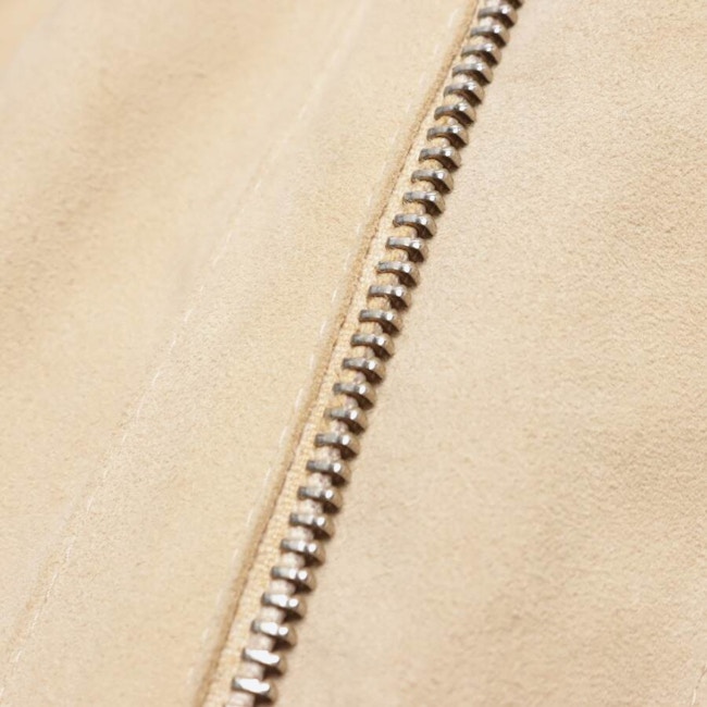 Image 4 of Leather Coat 36 Beige in color White | Vite EnVogue