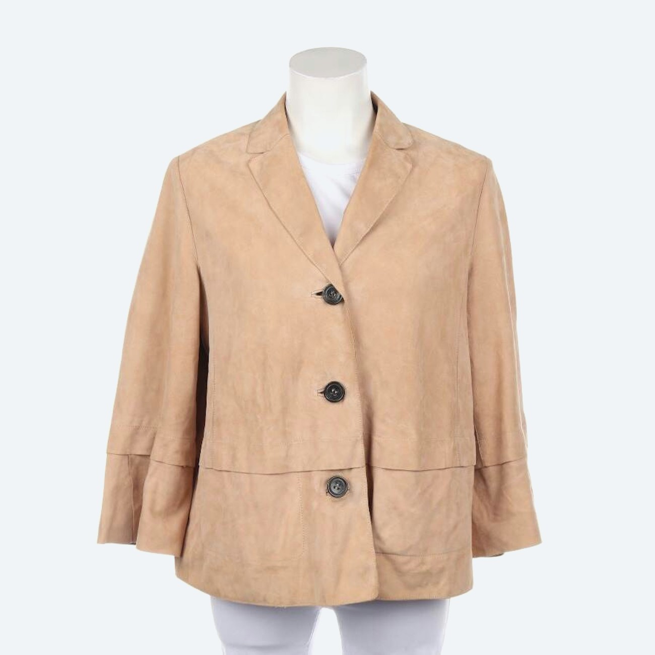Image 1 of LeatherJacket 40 Peach in color Yellow | Vite EnVogue
