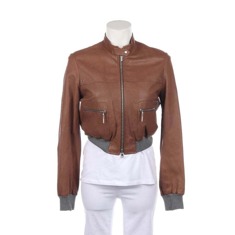 Image 1 of LeatherJacket M Brown in color Brown | Vite EnVogue