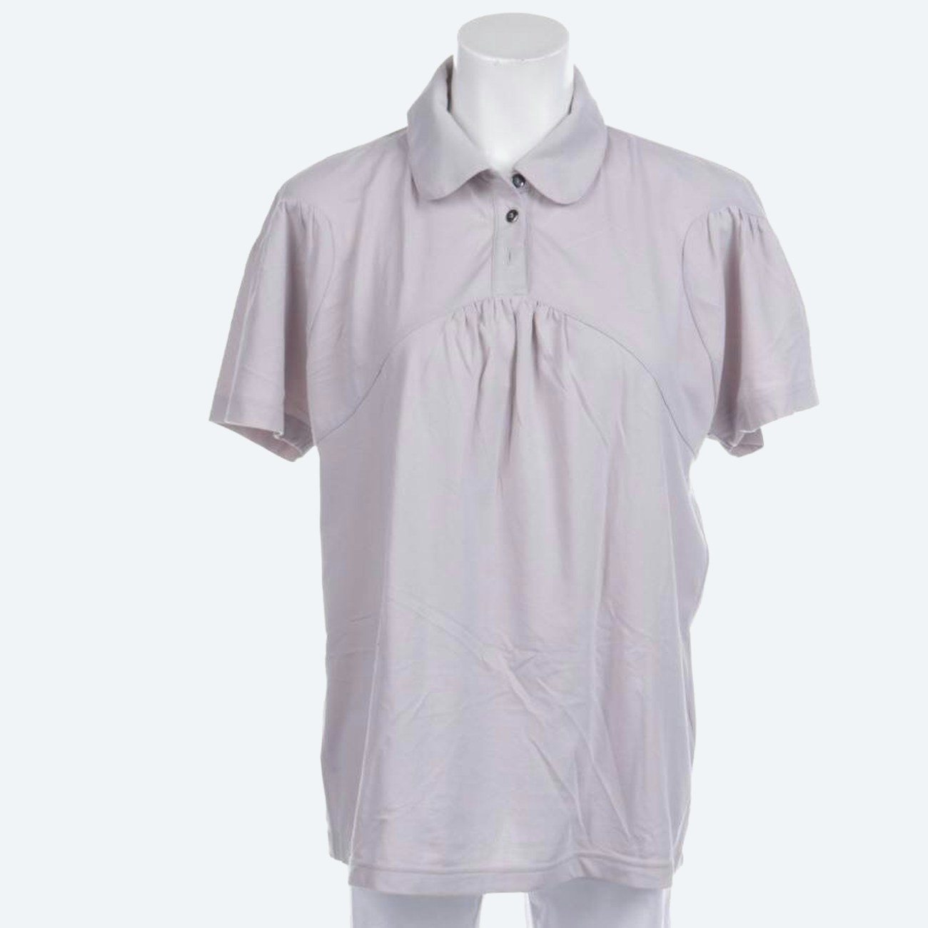 Image 1 of Silk Polo Shirt 42 Lightgray in color Gray | Vite EnVogue