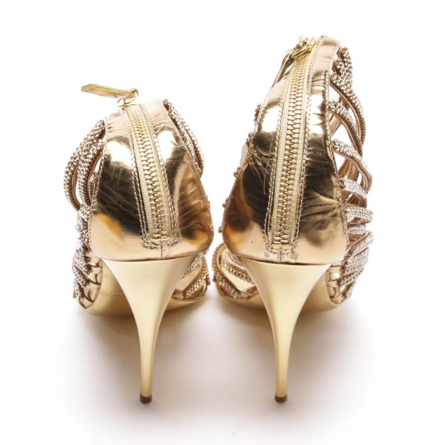 Image 3 of Heeled Sandals EUR 37 Gold in color Metallic | Vite EnVogue