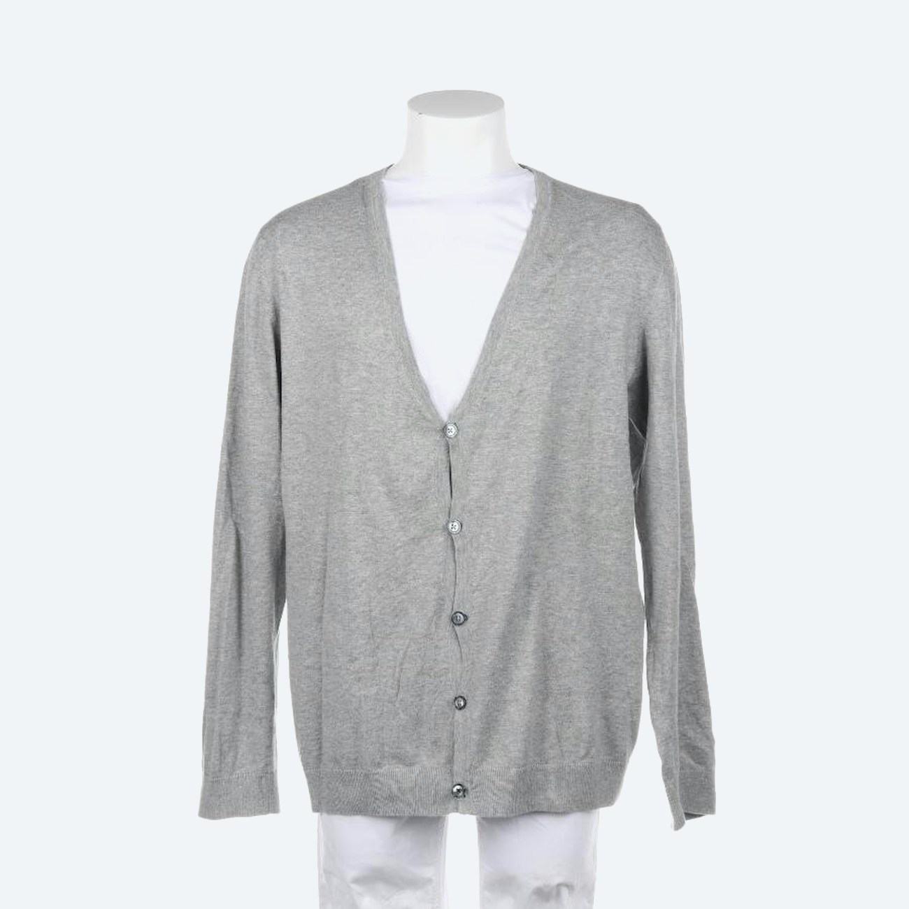 Image 1 of Cardigan 2XL Light Gray in color Gray | Vite EnVogue