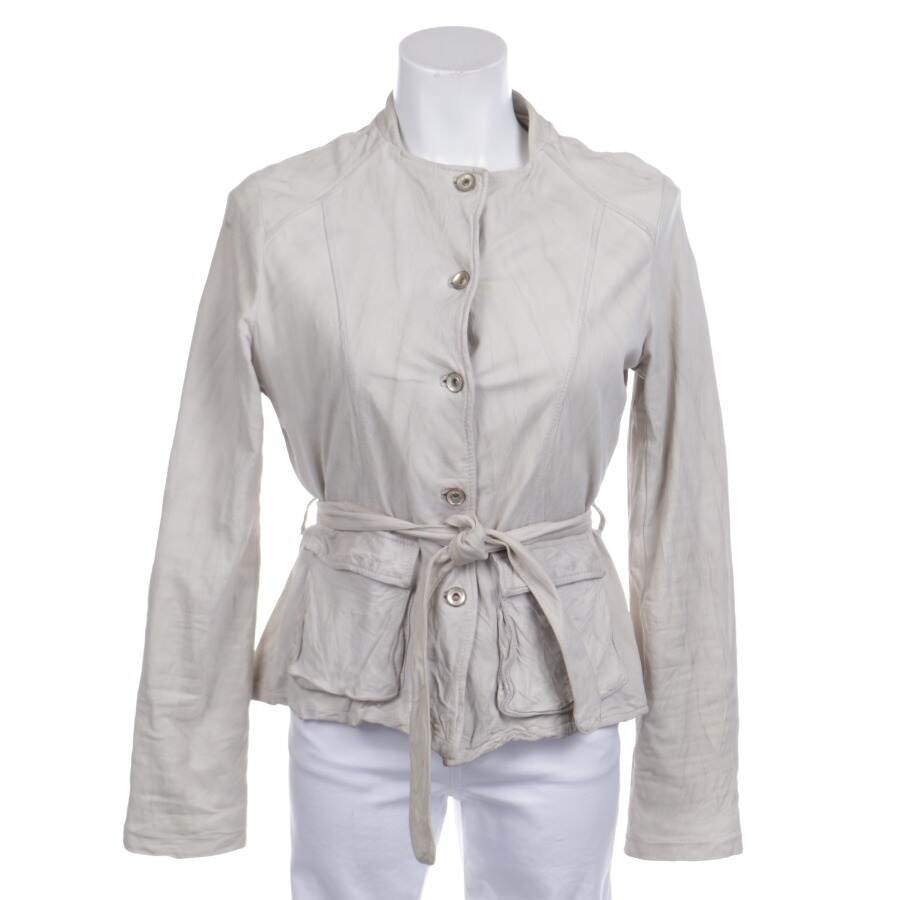 Image 1 of LeatherJacket 36 Lightgray in color Gray | Vite EnVogue