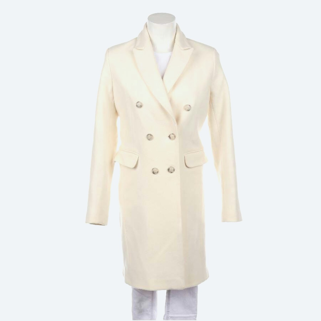 Image 1 of Between-seasons Coat S Ivory in color White | Vite EnVogue