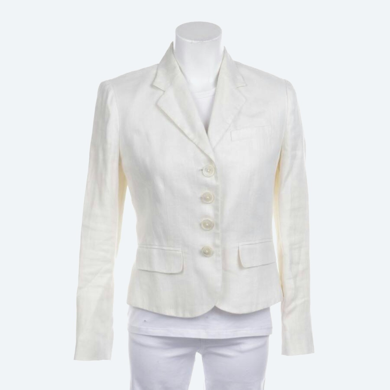 Image 1 of Linen Blazer 36 Off white in color White | Vite EnVogue